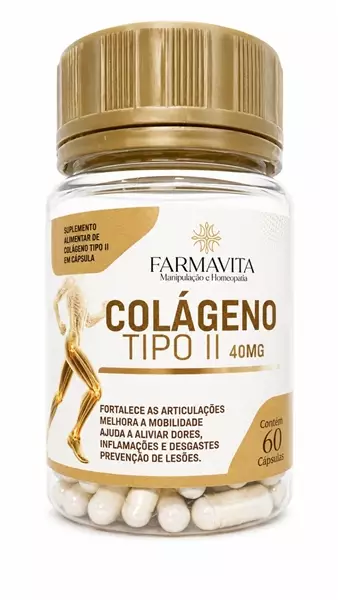 Colágeno Tipo II 40mg 60 Cápsulas