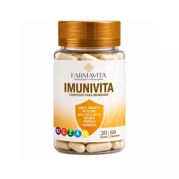 Imunivita � Composto para Imunidade 30 Doses 60 Cápsulas 