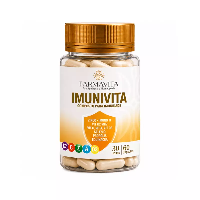 Imunivita � Composto para Imunidade 30 Doses 60 Cápsulas 